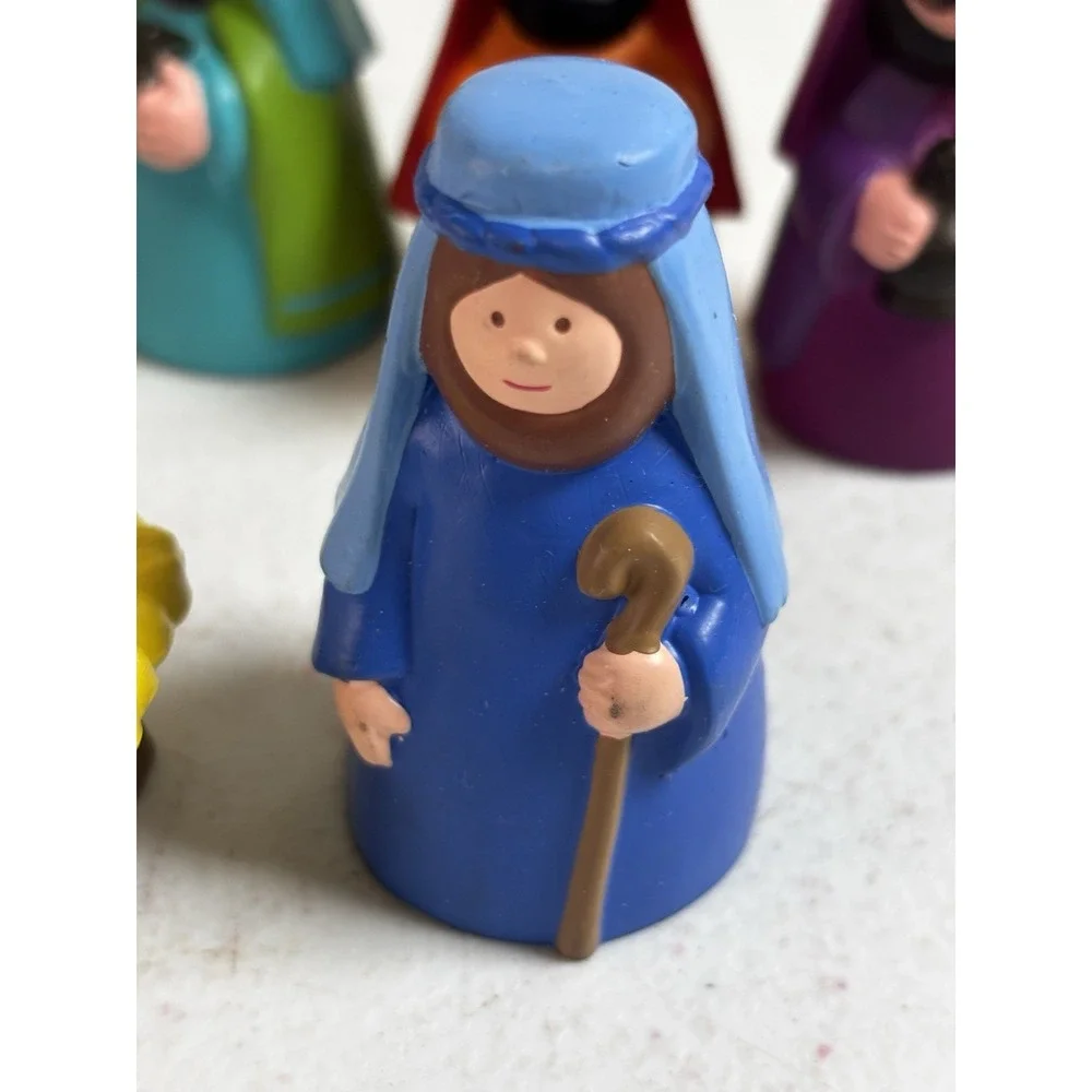 Vintage 1993 Avon Child's My First Christmas Story Nativity‎ 9 PC Set Complete